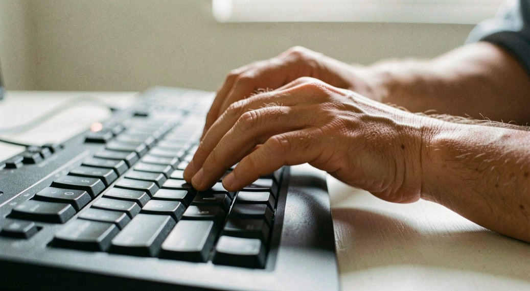 desk position shown in a closer practice view